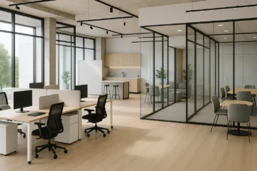 Flexibele kantoorruimte in een modern bedrijvencentrum met schaalbare werkplekken, vergaderruimtes en gedeelde voorzieningen — perfect voor groeiende bedrijven.
